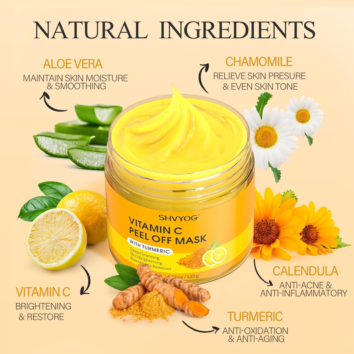 SHVYOG Vitamin C Peel Off Face Mask